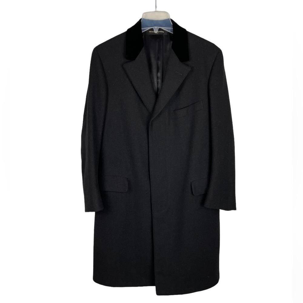 Vintage Brooks Brothers 346 Cashmere Wool Overcoat with Velvet Collar size 39